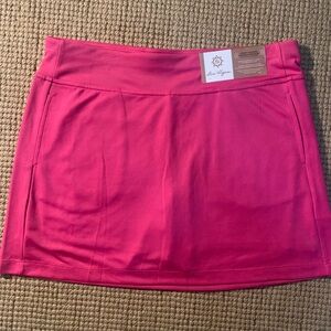 NWT Ben Hogan Women’s Golf Skirt Skort Large Tummy Control Pocket Pink Shapewear